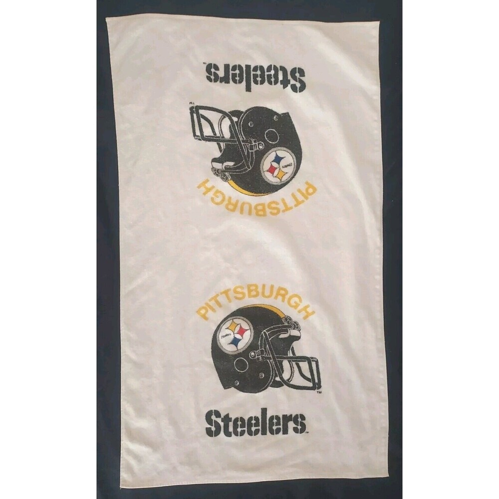 Vintage Pittsburgh Steelers Bath Towel 100% Cotton Made In The USA 41" X 24"